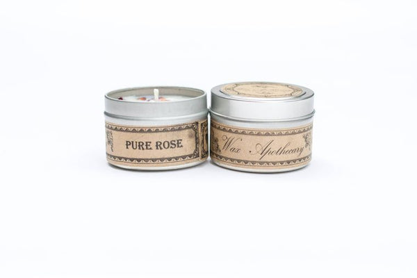 Pure Rose Botanical Candle - Travel Tin