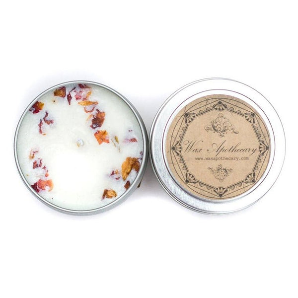 Pure Rose Botanical Candle - Travel Tin