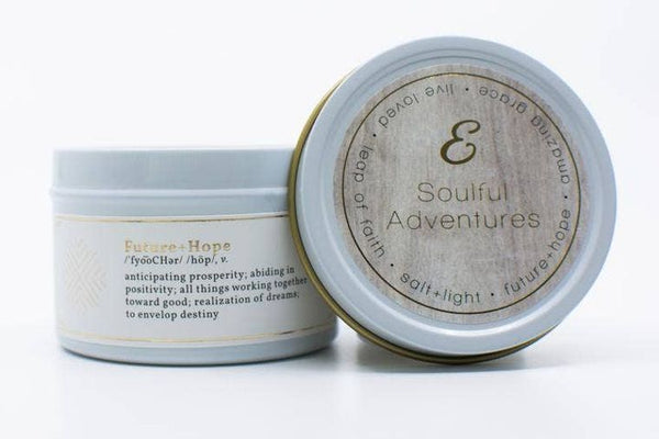 SOULFUL ADVENTURES Future + Hope Candle Travel - Tin