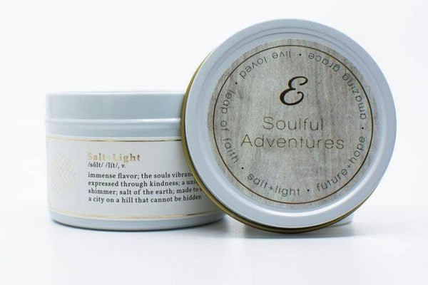 SOULFUL ADVENTURES Salt + Light Candle - Travel Tin