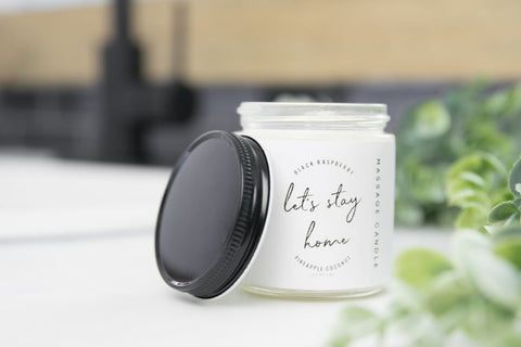 let's stay home - Massage Candle