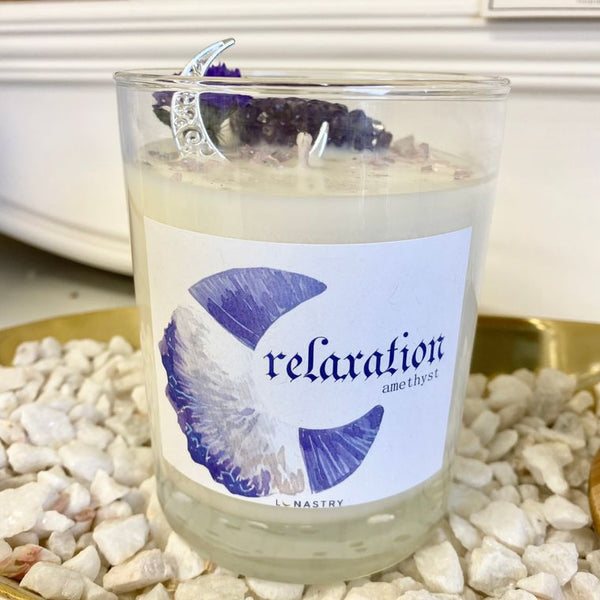 Amethyst crystal candle - Relaxation