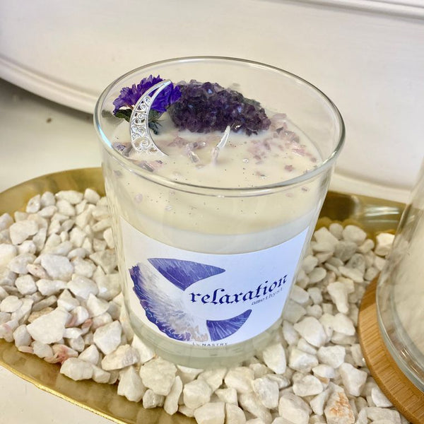 Amethyst crystal candle - Relaxation